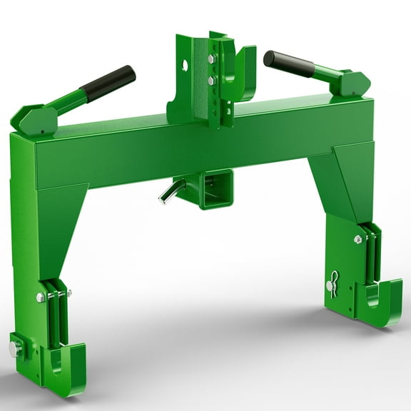 BouPower 3-Point Quick Hitch for Tractors with 3000 LBS Lifting Capacity,Compatible with Category 1 Tractors,No Bushing Required,Attachment Between Lower Arms,Includes 2" Receivers