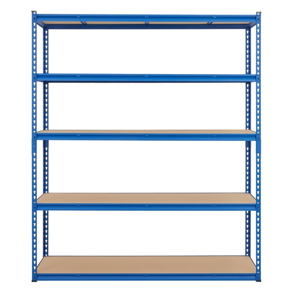 BouPower 5-Tier Heavy Duty Metal Storage Shelving Unit, 2500 LBS Capacity Adjustable Boltless Storage Rack, 48" x 18" x 72" Organizer Shelf for Garage Basement Pantry Kitchen Laundry Room Warehouse