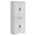 thumbnail image 1 of BouPower 72'' High Kitchen Pantry Storage Cabinet, Freestanding Cupboard Storage Cabinet with Drawer, 2 Cabinets, 4 Door Shelves, Adjustable Shelves for Living Room Dining Room Laundry, 1 of 7