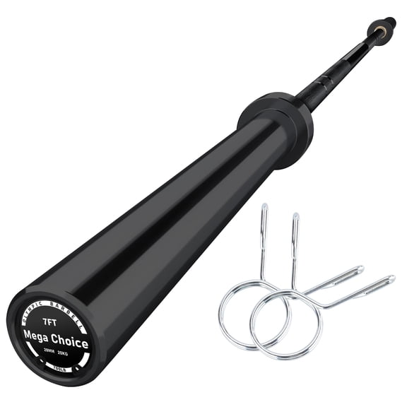 BouPower 7FT 45LB Powerlifting Barbell, Barbell Bar for Weightlifting, Heavy-Duty 700LB Capacity, 2-Inch Weight Bar for Snatch & Strength Training, Premium Steel Bushing/Sleeve, Fits Standard Plates