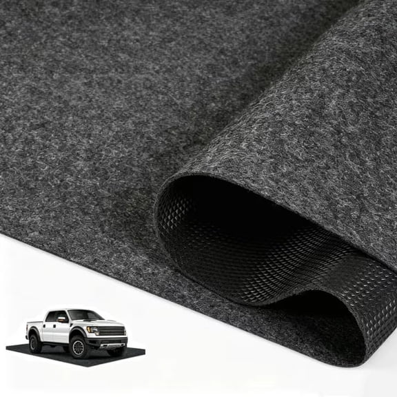 BouPower 8.8'x22' Garage Floor Mat,Oil Spill Absorbent Felt Mat,Non Slip Waterproof Rubber Backing Reusable Washable Oil Fluid Blotting Mat for Workshop Driveway Car Maintenance