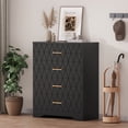 thumbnail image 1 of BouPower Dresser for Bedroom,4 Drawer Dressers Chest of Drawers,Modern Dresser,Wood Drawer Chest Storage Cabinet for Living Room,Hallway,Entryway,Home Office, 1 of 9