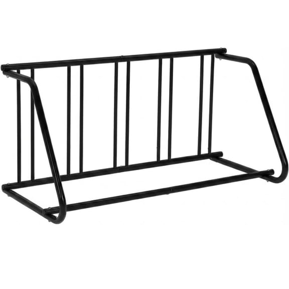 BouPower Heavy Duty Grid Bike Rack for 5 Bikes, Freestanding Steel Parking Stand, Garage Organizer for Retail, School & Backyard