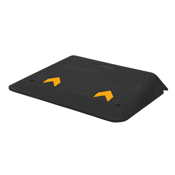 BouPower Heavy Duty Rubber Threshold Ramp 2 Pack 4 Inch Rise, Non-Slip Curb Ramp with Anti-Shift Spikes, 33000lbs Load for Cars, Wheelchairs, Motorcycles, Bikes