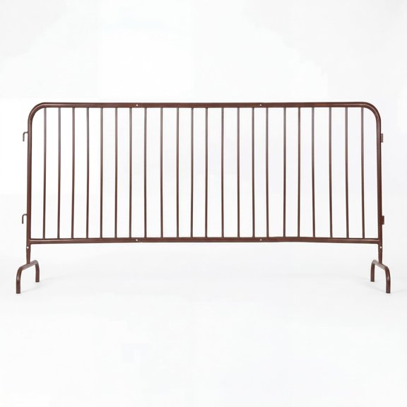 BouPower Interlocking Steel Barricade, Heavy Duty Powder Coated Crowd Control Barrier with Removable Bridge Feet, Tool-Free Assembly for Construction & Events