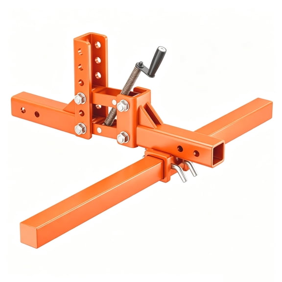 BouPower Manual Implement Lift for ATV/UTV – 1-Point Lift System with 2-Inch Receiver, Adjustable Height, 50-Inch Width