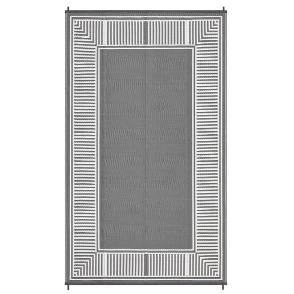 BouPower Modern 8x10 Outdoor Area Rug, Waterproof Reversible Plastic Straw Mat with UV Resistant, Washable Patio Carpet for Camping, RV, Deck, Porch, Balcony, Beach