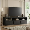 thumbnail image 1 of BouPower Modern Farmhouse TV Stand,Entertainment Center with 3 Drawers & Open Shelves for Televisions up to 65 70 75Inch,TV Console Table for Living Room, 1 of 9