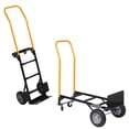 thumbnail image 1 of BouPower Multi-Position Hand Truck and Cart, Folding Heavy Duty Dolly with Tires, 600 LB Load Capacity, 2-Wheel & 4-Wheel Convertible Platform Truck, 1 of 7