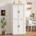 thumbnail image 1 of BouPower Pantry Cabinet,70" Tall Kitchen Pantry Cabinet with Doors and Adjustable Shelves, Freestanding Cupboard, Tall Storage Cabinet for Bathroom, Dining Room, Living Room, 1 of 8
