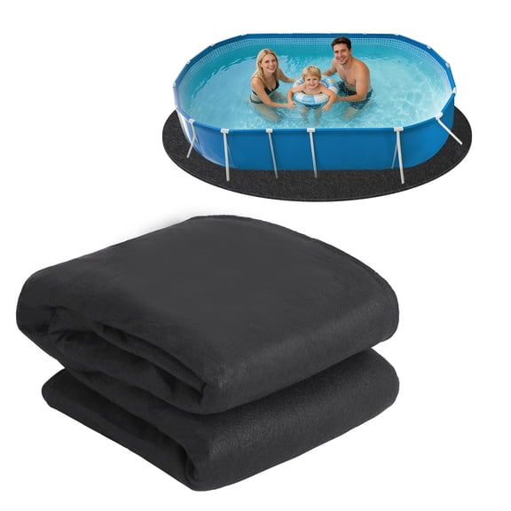 BouPower Pool Liner Pad,Round Heavy Duty Pool Liner Pad for Above Ground Swimming Pools,Protects Pool Liner,Prevents Punctures,Weed Barrier,Puncture-Resistant Geotextile Barrier