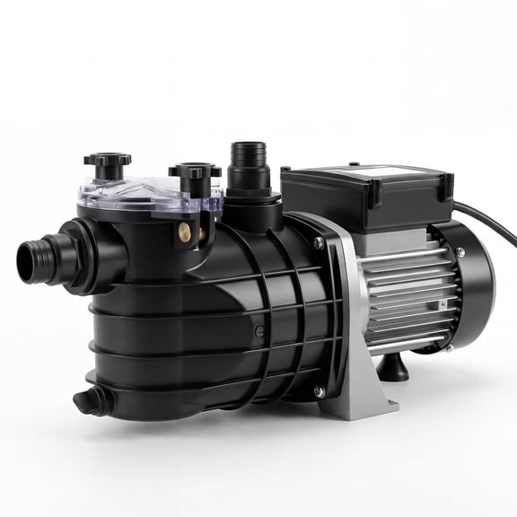 BouPower Pool Pump for Above Ground and Inground Pools, 3/4 HP High Flow Self Priming Swimming Pool Pump 115V, 2641 GPH Single Speed with 1.5/2 Inch Adapters, 7 Ft Cord, Quiet Motor