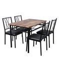 BouPower Rectangular Dining Table Set for 4, Modern Space-Saving ...