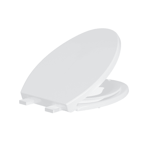 BouPower Slow Close Toilet Seat,Elongated Toilet Seat,Grip-Tight Bumpers Quick-Attach Hardware,Toilet Seat Quiet Lid for Bathroom Apartment