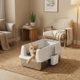thumbnail image 1 of BouPower Stainless Steel Cat Litter Box,Odor Free Metal Litter Box with High Sides Lid,Litter Pan Include Scoop Easy Cleaning Anti-Scratch Kitty Cat Box Anti-Urine Leakage,Non-Stick,24"x16"x12", 1 of 8