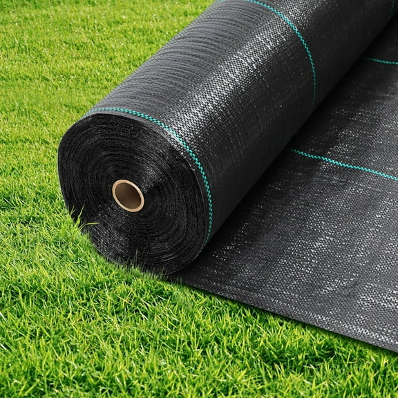 BouPower Weed Barrier Landscape Fabric Heavy Duty,Weed Block Gardening Ground Cover Mat,2.4oz Ground Cover Weed Block,Weed Control Garden Cloth,Woven Geotextile Fabric for Underlayment