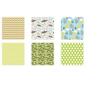 Bouanq 10PCS Easter Printed Fabric, 10x10 inch Easter Decorations Cloth, Traditional Easter Eggs Bunny Chicken Printed Sewing Supplies Fabric for Quilting Patchwork, DIY Craft, Scrapbooking Cloth