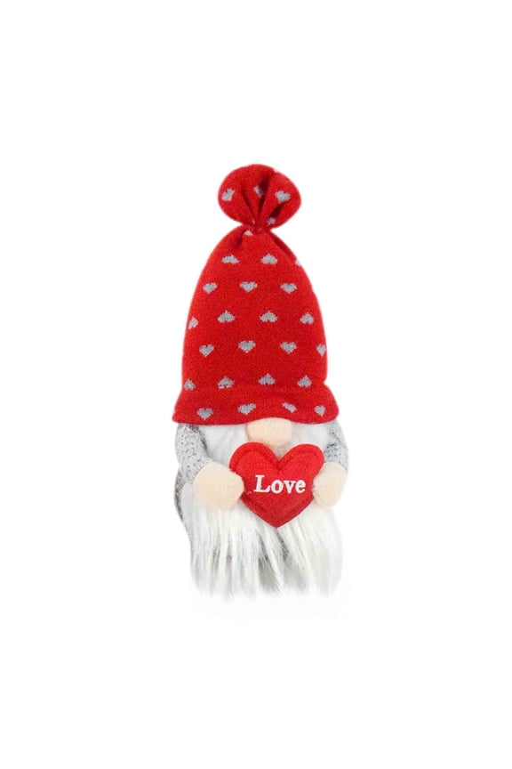 Bouanq 1PC Valentines Day Gnome Plush Decorations -Mr and Mrs Handmake Scandinavian Tomte for Valentine's Day Table Elf Gnomes Decor, Stuffed Plushie Decor,Sweet Valentines Day Gifts On Clearance