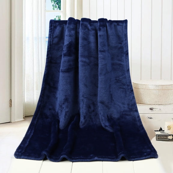 Bouanq 45*65CM Fashion Solid Soft Throw Kids Blanket Warm Coral Plaid Blankets Flannel on Clearance
