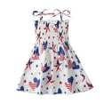 thumbnail image 1 of Bouanq 4th of july baby girl outfits Stripe Dress Independence Day Outfits Kids Patriotic Clothes July 4th Toddler Girls Stripe Dress 1- 6 Years, 1 of 7
