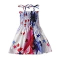 thumbnail image 1 of Bouanq 4th of july baby girl outfits Stripe Dress Independence Day Outfits Kids Patriotic Clothes July 4th Toddler Girls Stripe Dress 1- 6 Years, 1 of 7