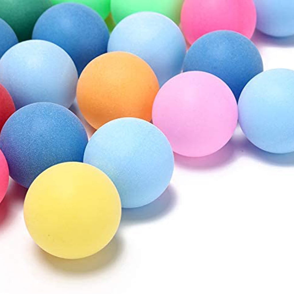 Bouanq 50Pcs/Pack Colored Pong Balls 40mm Entertainment Table Tennis Balls