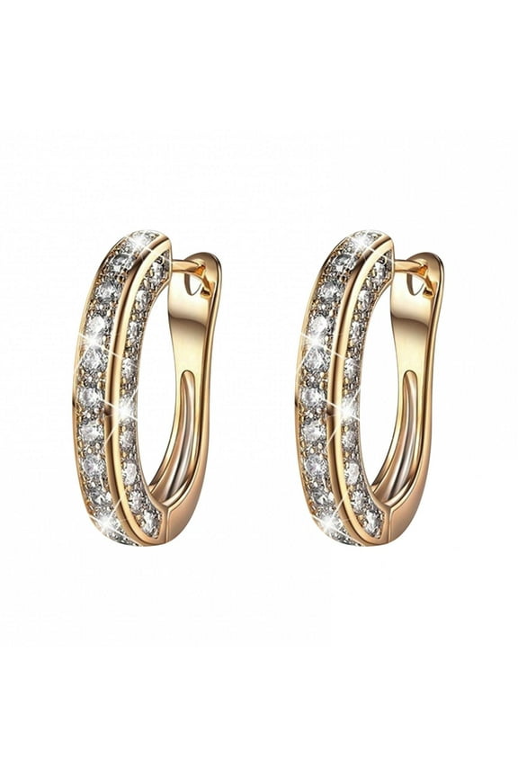 925 Hoop Earrings for Women Silver Women Hoop Earrings Set with GH Created Moissanite