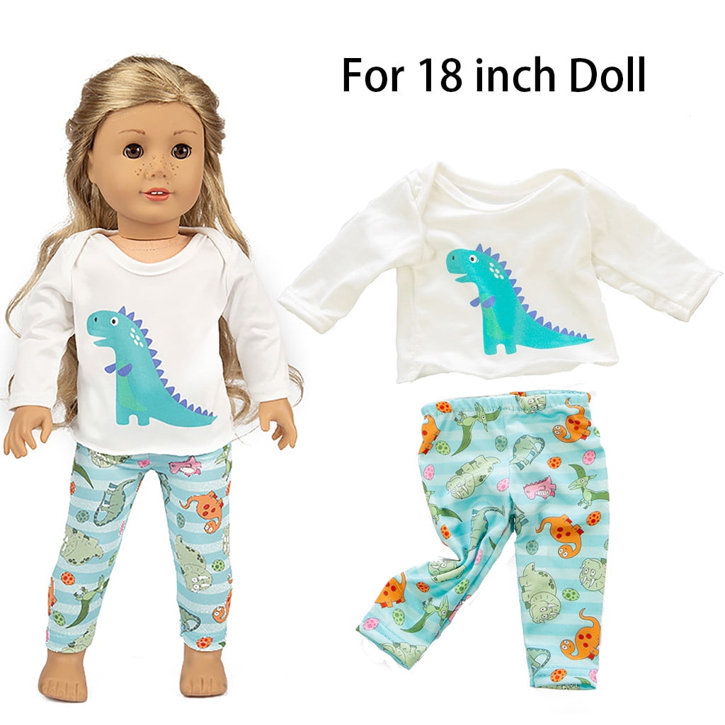 Bouanq American Doll Clothes Cute Clothes Pajamas Girl Toy For 18 inch Doll Accessory Gril's Toy