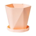thumbnail image 1 of Bouanq Balcony Plastic Planters Pots,4 Inch Flower Plant Nursery Pot with Drainage Holes and Tray,Plant Container Seed Starting Pots for Indoor Outdoor Garden House Office Decor, 1 of 7