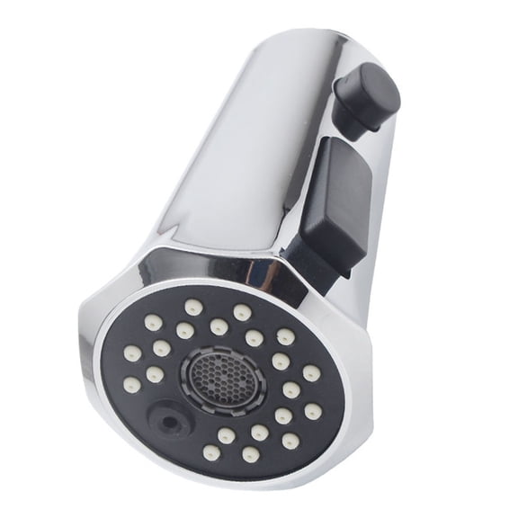 Bouanq Bathroom Shower Head Sink Faucet Pull Head Accessories Horn Button Switch 3 Function Shower Head Shower Head with Handheld