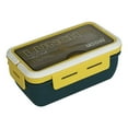 thumbnail image 1 of Bouanq Bento Box Plastic Lunch Box Preservation Box Microwave Heating Sealed Insulation Lunch Box With Tableware 1400ML, 1 of 2