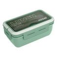 thumbnail image 1 of Bouanq Bento Box Plastic Lunch Box Preservation Box Microwave Heating Sealed Insulation Lunch Box With Tableware 1400ML, 1 of 2