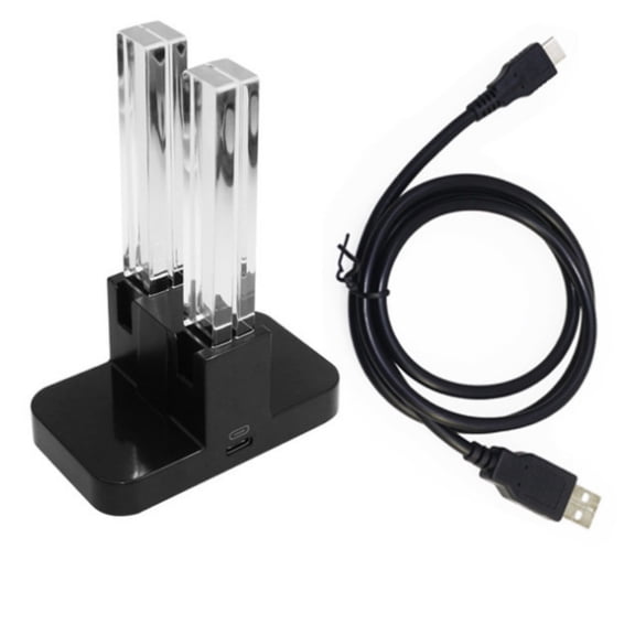 Bouanq Charging Dock Compatible with Switch Joy-Con with Lamppost LED Indication, Charger Stand Station Compatible with Switch Joy-Cons with Charging Cable