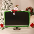 thumbnail image 1 of Bouanq Christmas Decorations 1 Pack Christmas Computer Monitor Border Cover TV Monitor Cover Elastic Laptop Computer Cover For Xmas Home Office Computer Decoration, 1 of 5