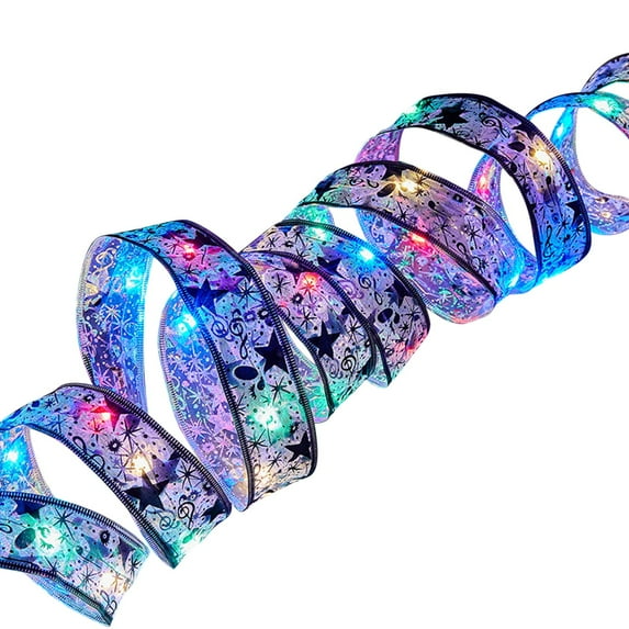 Bouanq Christmas Decorations Christmas Ribbons, Light Strings, Colorful Lights, Christmas Decorations, Christmas Tree Accessories, Decorative Pendants, Gold Stamping, Double Layered Ribbons