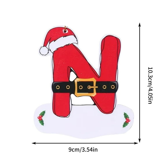 Chmadoxn Christmas Decorations Xmas Tree Decor 26 Christmas 26 Letter Ornaments Red Wooden Christmas Tree Ornaments Letter Hanging Pendant Ornaments Alphabet Xmas Tree Decorations For Home