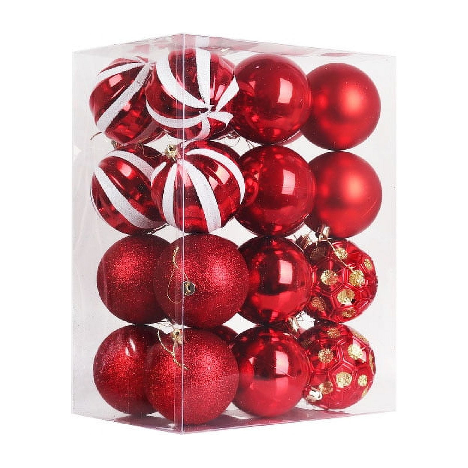 Bouanq Christmas Decorations Xmas Tree Decor 8cm Plastic Ball Christmas Tree Decoration Hanging