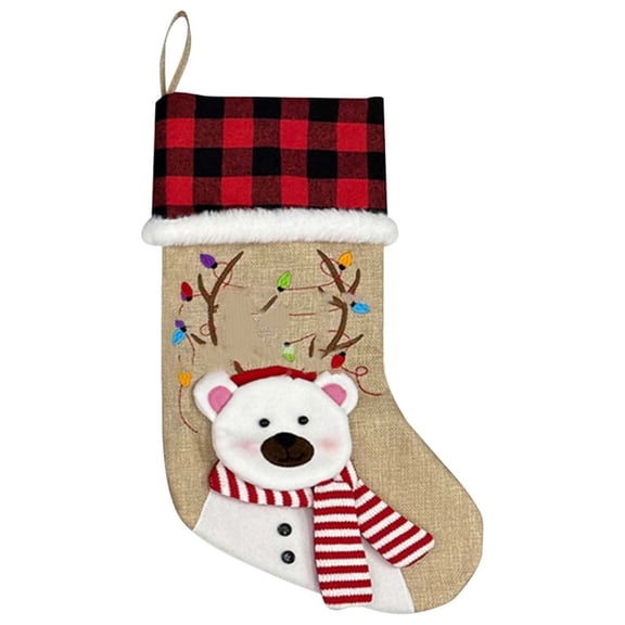 Chmadoxn Christmas Decorations Xmas Tree Decor Christmas Stocking Gift Bags Christmas Tree Hanging Santa Claus Fireplace Hanging Christmas Tree Ornaments Gifts for Xmas Wedding Holiday