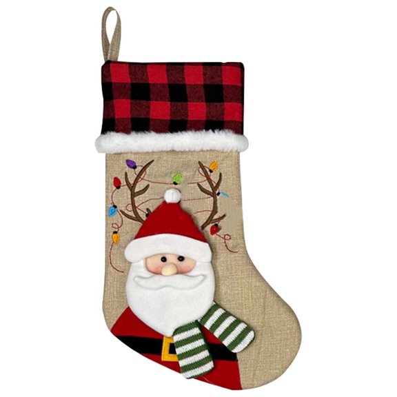 Chmadoxn Christmas Decorations Xmas Tree Decor Christmas Stocking Gift Bags Christmas Tree Hanging Santa Claus Fireplace Hanging Christmas Tree Ornaments Gifts for Xmas Wedding Holiday