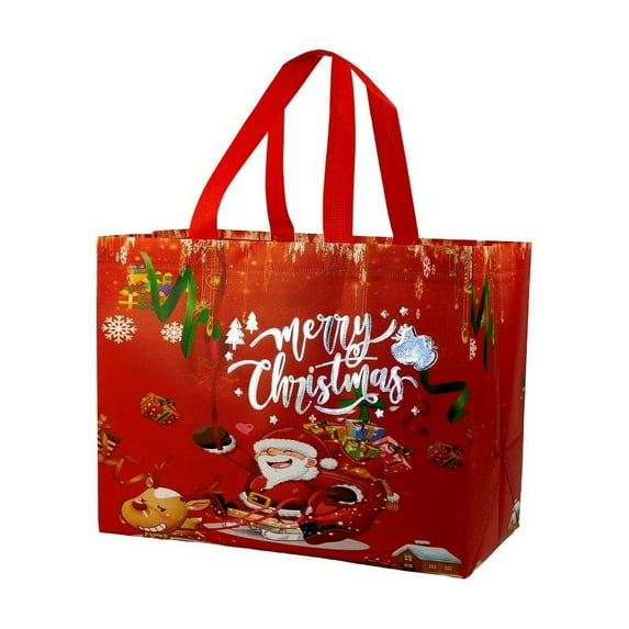 Chmadoxn Christmas Decorations Xmas Tree Ornaments 6pcs Christmas Gift Bag Non-woven Laminated Tote Bag Environmentally Friendly Shopping Bag Christmas Gifts