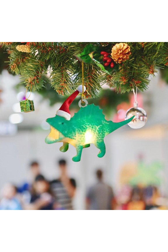 Christmas Decorations Xmas Tree Ornaments Acrylic Plane Christmas Dinosaur Pendant Christmas Tree Pendant Christmas Gifts on Clearance