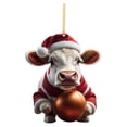 thumbnail image 1 of Bouanq Christmas Decorations Xmas Tree Ornaments Christmas Pendant Acrylic Pig Flat Car Pendant Christmas Tree Ornament Christmas Gifts on Clearance, 1 of 5