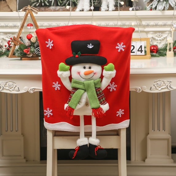 Bouanq Christmas Decorations Xmas Tree Ornaments Christmas Fabric Figure Hands Up Long Legged Chair Set Kitchen Table Decoration Props Christmas Gifts on Clearance