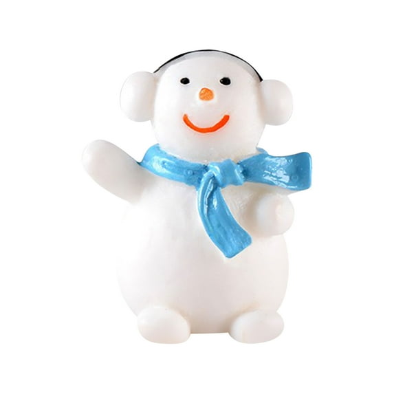 Bouanq Christmas Decorations Xmas Tree Ornaments Christmas Miniature Statue, Mini Resin Christmas Snowman Decoration DIY Christmas Decoration Christmas Gifts on Clearance