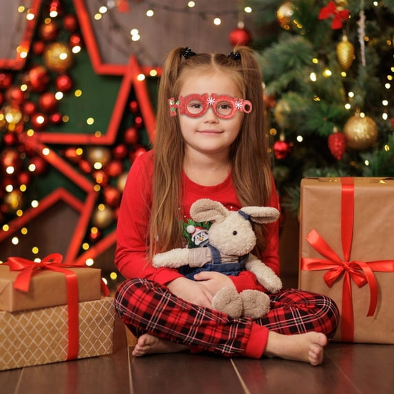 Bouanq Christmas Decorations Xmas Tree Ornaments Christmas Ornaments Prom Party Glasses Adult Kids Dress Up Props Christmas Tree Antlers Prom Glasses Frame Christmas Gifts on Clearance