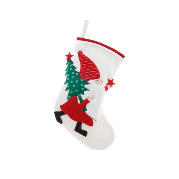 Bouanq Christmas Socks Gift Bags Christmas Decorations Ornaments Christmas Santa Claus Snowman Socks Candy Bag, Christmas Tree Decoration for Party Supplies and Wedding