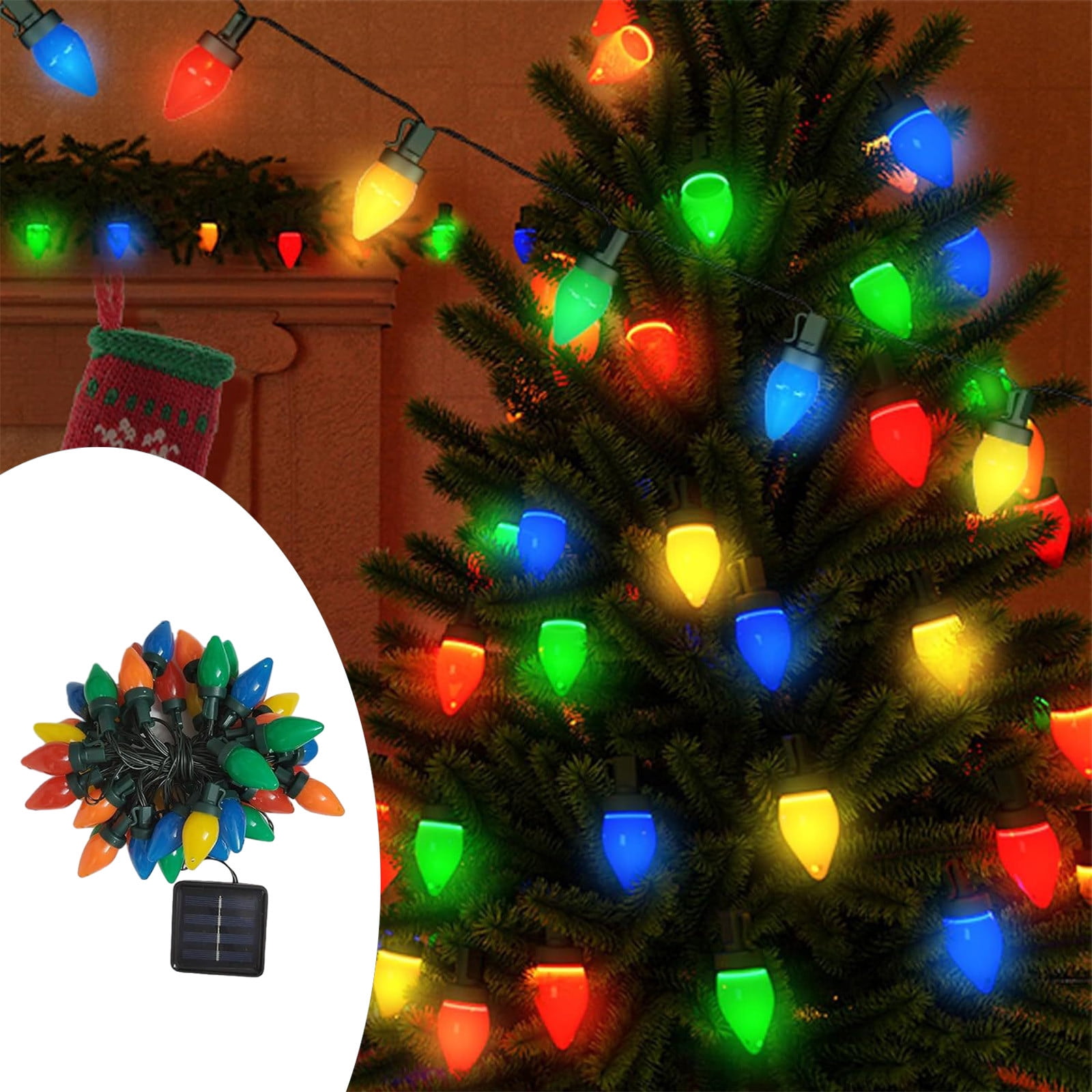 Bouanq Christmas Solar Lights Outdoor,8 Modes Solar Lights Outdoor