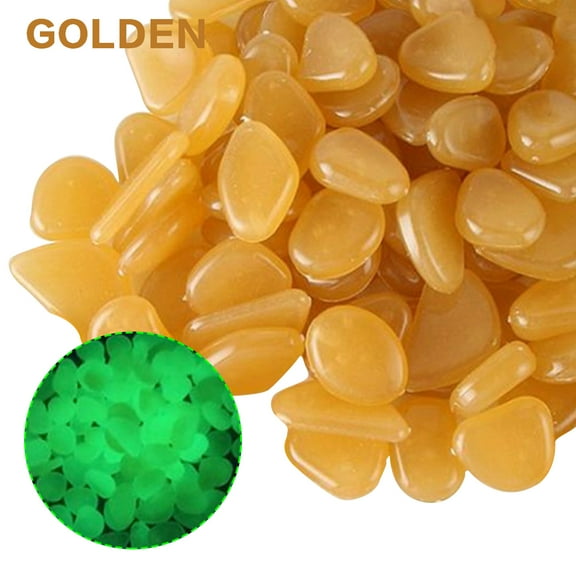 Bouanq Decorative Stones Glow in The Dark Rocks, Glowing Pebbles Powered by Light and Solar Fish Tank Rocks, Decorations for Walkways, Gardens, Driveways or Houseplants