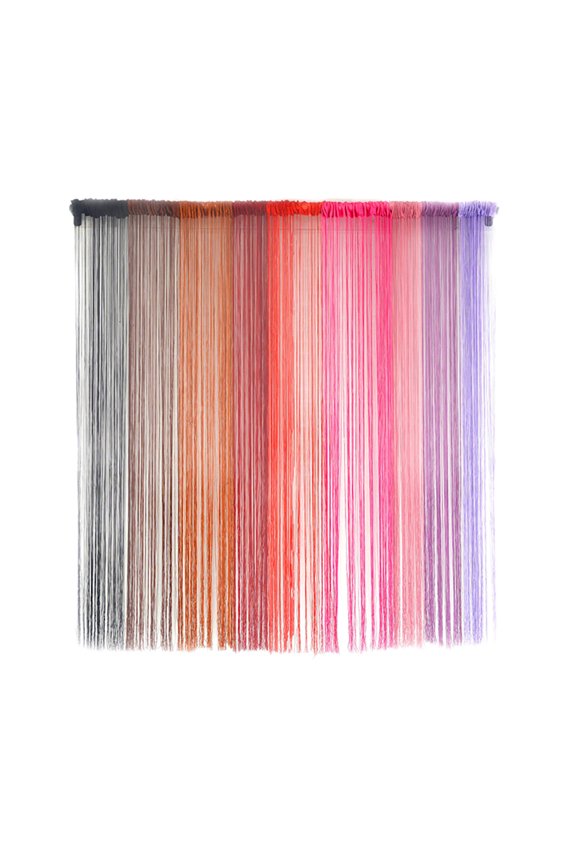 Door String Curtain, Wall Panel Fringe Window Room Divider Blind, Home Patio Bedroom Decorative Tassel Screen Ribbon Strings Strip Silver Thread Screen for Wedding Coffee House
