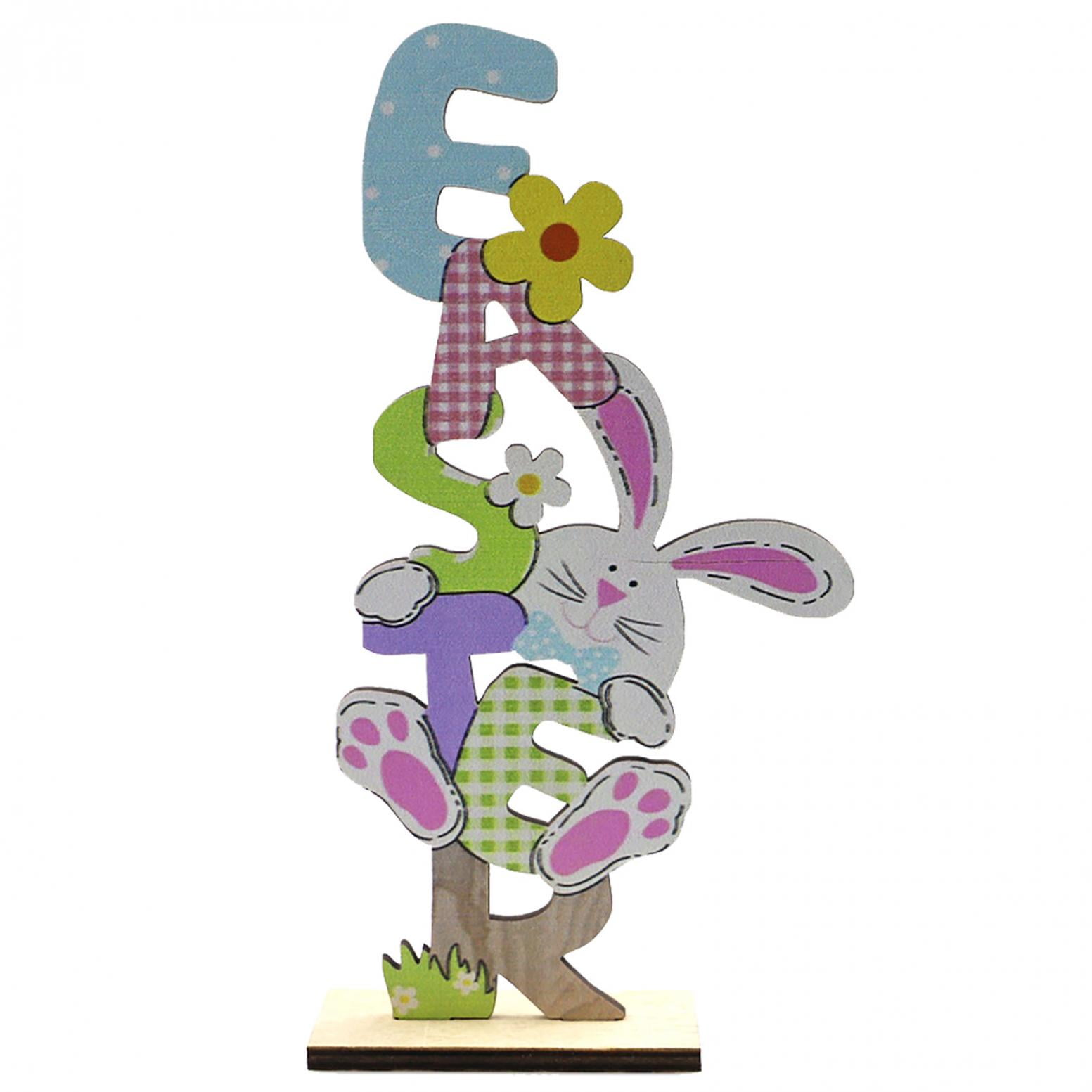 Chmadoxn Easter Centerpiece Table Decorations Spring Decor Decoration Farmhouse Hello Sign Wooden Tabletop Top -Craft Ornament Centerpiece for Home Office Farmhouse Easter Table Decoration